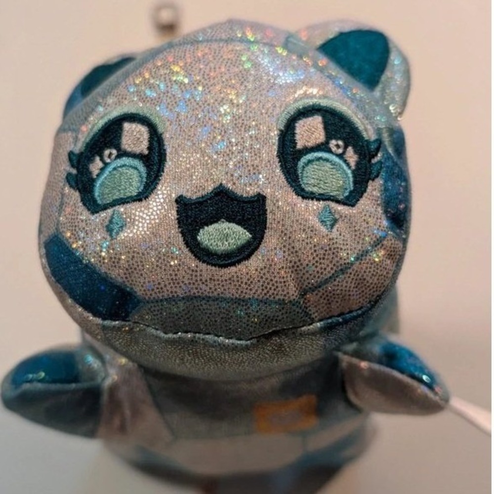 Aphmau MeeMeows Mystery Plush Celestial Cat Blue Silver Glitter 6 Inch